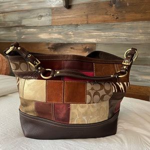 BRAND NEW Authentic vintage COACH patchwork shoulder bag